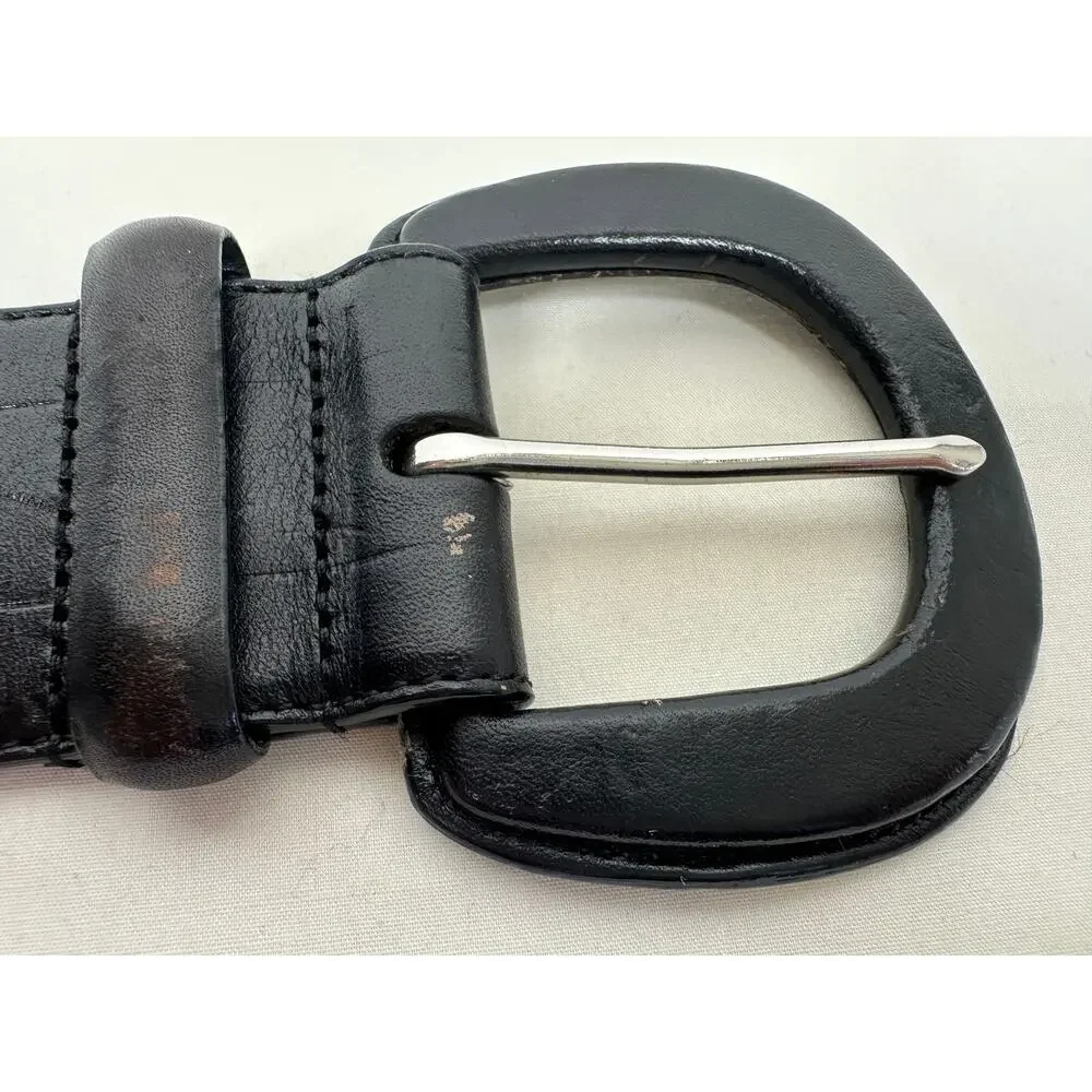 Lauren Ralph Lauren Black Leather Belt SZ XL Quiet Luxury Heritage Style
